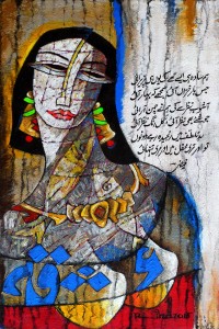 A. S. Rind, Untitled, 10 x 15 Inch, Acrylic on Canvas, Figurative, Painting-AC-ASR-053(EXB-39)